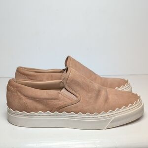 Chloe ivy scalloped platform slip-on sneakers women's size 8 EU 38